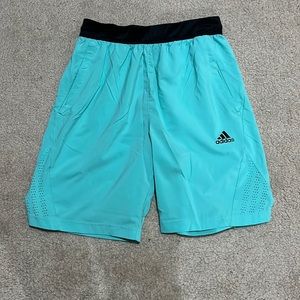 Adidas mens small turquoise shorts